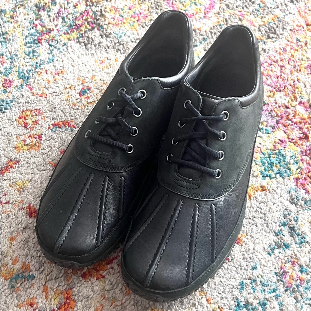Cole Haan Black Rain and Snow Shoes with Unique Duck-Bill Design weatherproof